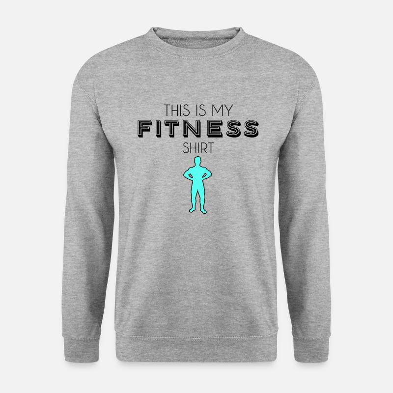 Fitness Shirt - Unisex Pullover - Weißgrau meliert