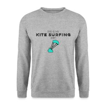 Kite Surfing Shirt - Unisex Pullover - Weißgrau meliert - Vorne - Alina (178cm) & Michal (187cm)