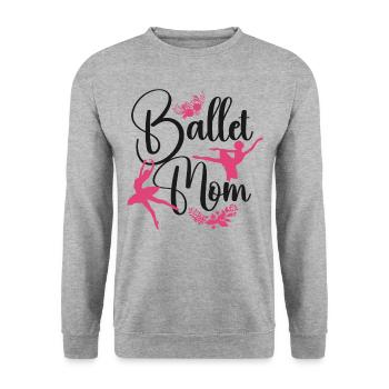 Ballet Dancer Dance Girl Ballerina - Unisex Pullover - Weißgrau meliert - Vorne - Alina (178cm) & Michal (187cm)
