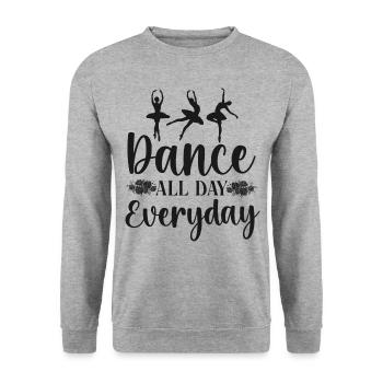 Ballet Dancer Dance Girl Ballerina - Unisex Sweatshirt - salt & pepper - Front - Alina (178cm) & Michal (187cm)