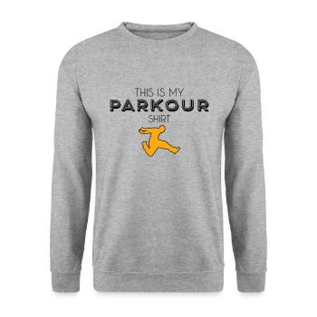 Chemise Parkour - Sweat-shirt Unisexe - gris chiné - Devant - Alina (178cm) & Michal (187cm)
