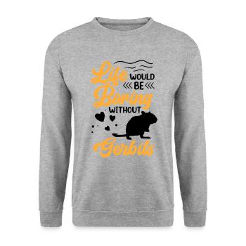 Alésage sans rongeur gerbille Gerbille - Sweat-shirt Unisexe - gris chiné - Devant - Alina (178cm) & Michal (187cm)