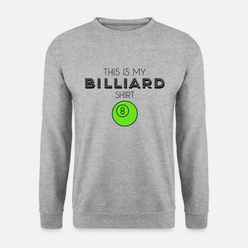 Billiard shirt - Unisex Pullover - Weißgrau meliert