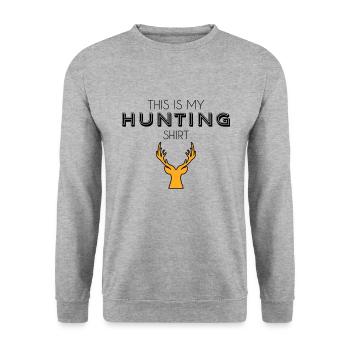 Chemise de chasse - Sweat-shirt Unisexe - gris chiné - Devant - Alina (178cm) & Michal (187cm)