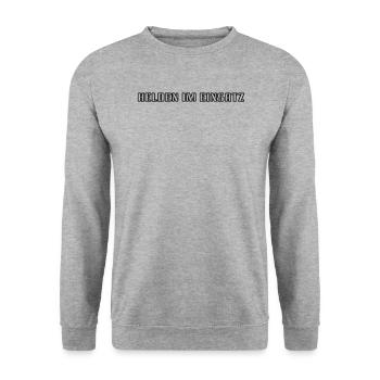 Feuerwehr - Helden im Einsatz - Unisex Pullover - Weißgrau meliert - Vorne - Alina (178cm) & Michal (187cm)
