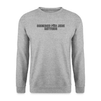Feuerwehr - Dankbar für jede Rettung - Unisex Pullover - Weißgrau meliert - Vorne - Alina (178cm) & Michal (187cm)