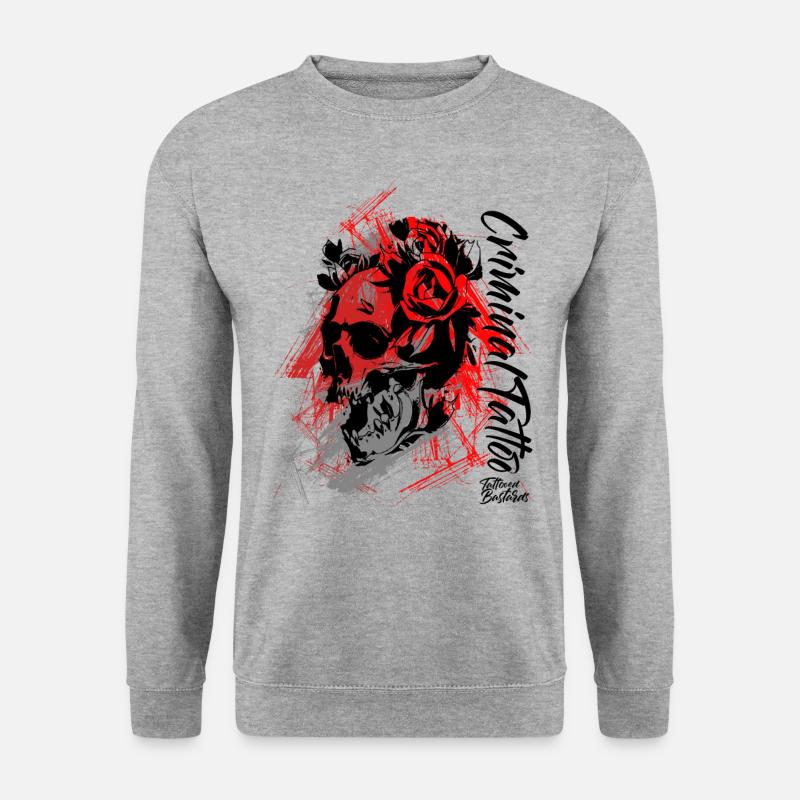 Criminal Ink tattooed tattoo ink - Unisex Pullover - Weißgrau meliert
