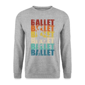 Ballet Dancer Dance Girl Ballerina - Unisex Pullover - Weißgrau meliert - Vorne - Alina (178cm) & Michal (187cm)