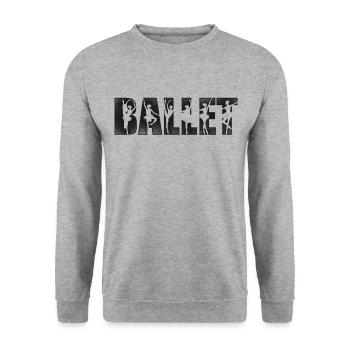 Ballet Danseuse Danse Ballerine - Sweat-shirt Unisexe - gris chiné - Devant - Alina (178cm) & Michal (187cm)