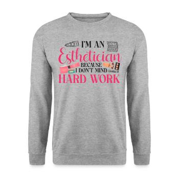 Cute Licensed Esthetician Skincare - Unisex Pullover - Weißgrau meliert - Vorne - Alina (178cm) & Michal (187cm)