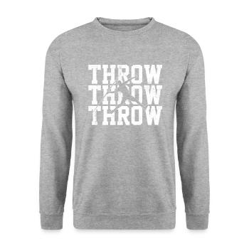 Lancer du javelot - Sweat-shirt Unisexe - gris chiné - Devant - Alina (178cm) & Michal (187cm)