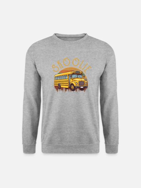 skoolie Converted School Bus - Unisex Sweatshirt - salt & pepper