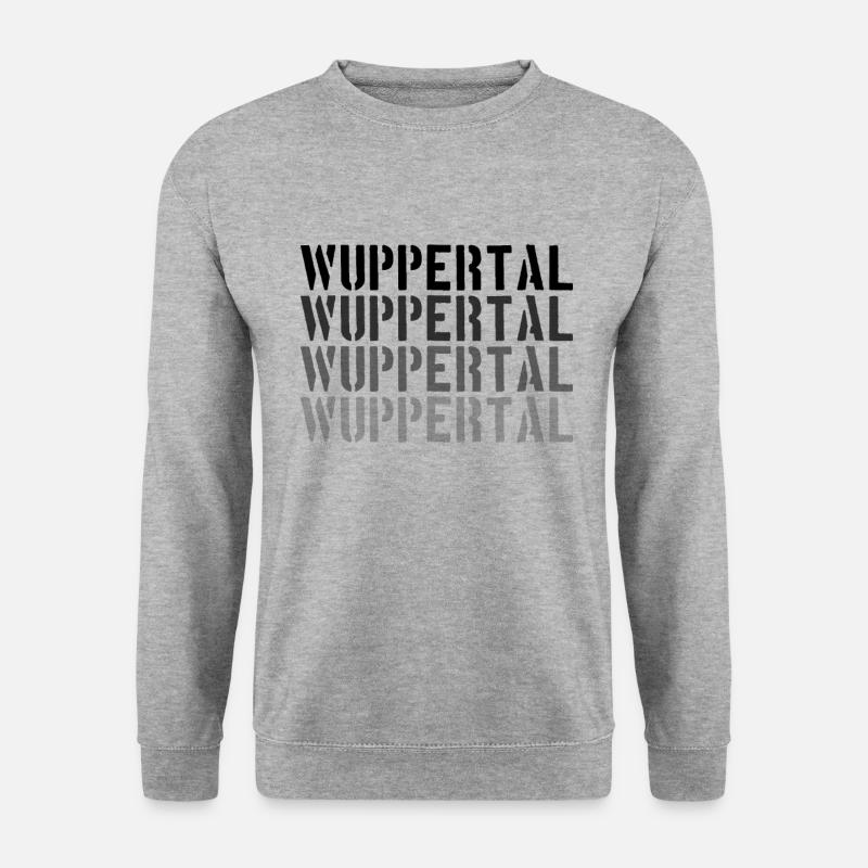 Wuppertal - Unisex Pullover - Weißgrau meliert