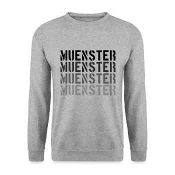 Minster - Unisex Sweatshirt - salt & pepper - Front - Alina (178cm) & Michal (187cm)