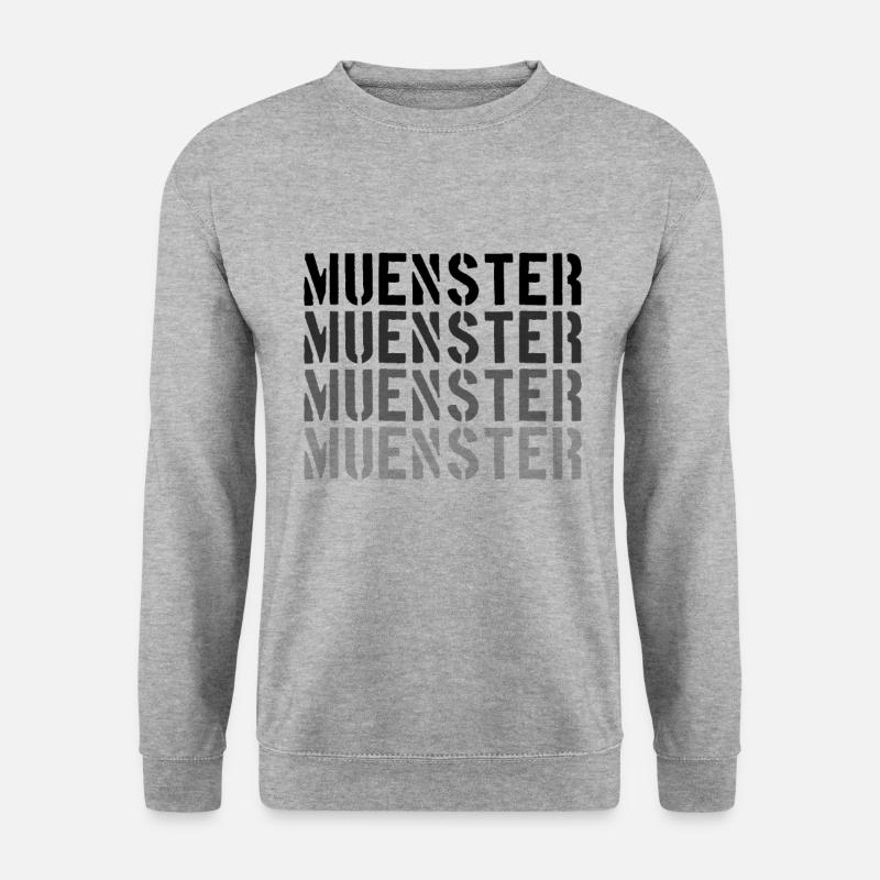 Münster - Unisex Pullover - Weißgrau meliert