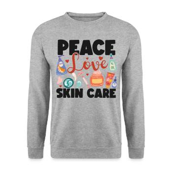 Cute Licensed Esthetician Skincare - Unisex Pullover - Weißgrau meliert - Vorne - Alina (178cm) & Michal (187cm)