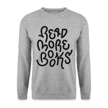 Read more books - Unisex Sweatshirt - salt & pepper - Front - Alina (178cm) & Michal (187cm)