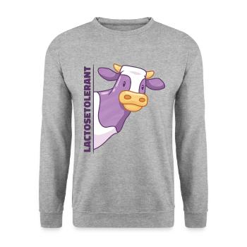 Lactose Tolerant Milk Lover Milk Ice Cream Cheese - Unisex Sweatshirt - salt & pepper - Front - Alina (178cm) & Michal (187cm)