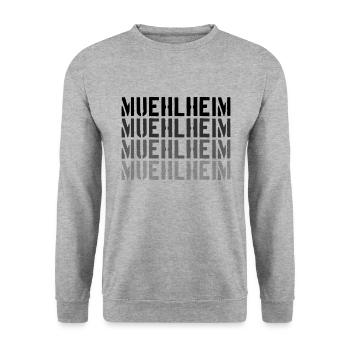 Mühlheim - Unisex Sweatshirt - salt & pepper - Front - Alina (178cm) & Michal (187cm)