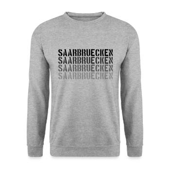 Sarrebruck - Sweat-shirt Unisexe - gris chiné - Devant - Alina (178cm) & Michal (187cm)