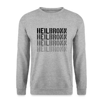 Heilbronn - Unisex Pullover - Weißgrau meliert - Vorne - Alina (178cm) & Michal (187cm)