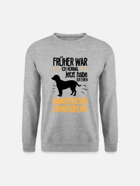 Heute habe ich einen Hannoverscher Schweißhund - Unisex Pullover - Weißgrau meliert
