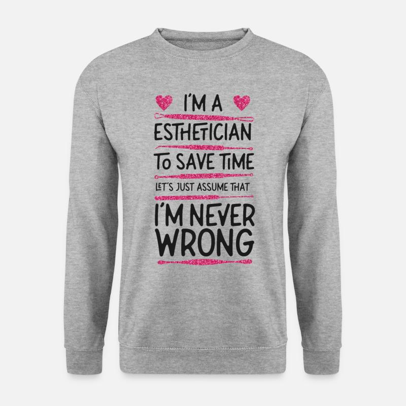 Cute Licensed Esthetician Skincare - Unisex Pullover - Weißgrau meliert