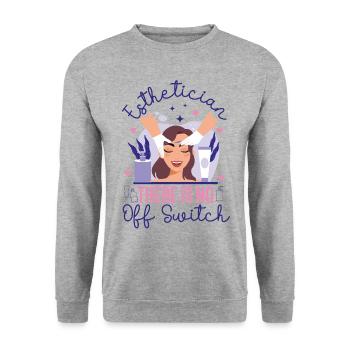 Cute Licensed Esthetician Skincare - Unisex Pullover - Weißgrau meliert - Vorne - Alina (178cm) & Michal (187cm)