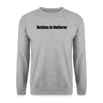 Feuerwehr - Helden in Uniform - Unisex Pullover - Weißgrau meliert - Vorne - Alina (178cm) & Michal (187cm)