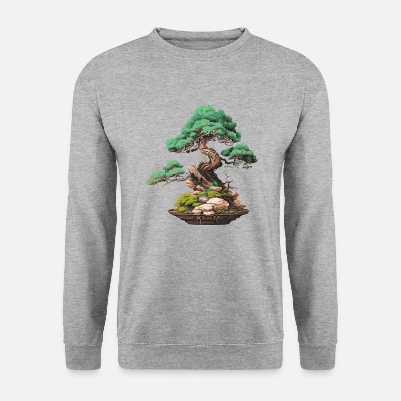 bonsai Japanese Art - Unisex Pullover - Weißgrau meliert