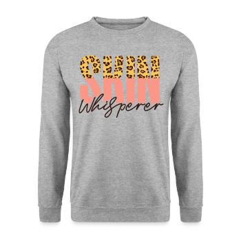 Cute Licensed Esthetician Skincare - Unisex Pullover - Weißgrau meliert - Vorne - Alina (178cm) & Michal (187cm)