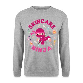 Cute Esthetician Skincare - Unisex Pullover - Weißgrau meliert - Vorne - Alina (178cm) & Michal (187cm)