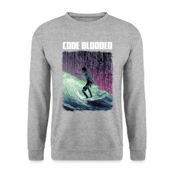 Code blooded - Unisex Sweatshirt - salt & pepper - Front - Alina (178cm) & Michal (187cm)