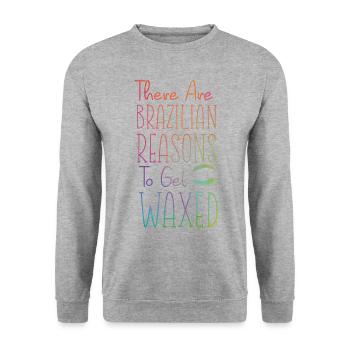Cute Esthetician Skincare - Unisex Pullover - Weißgrau meliert - Vorne - Alina (178cm) & Michal (187cm)