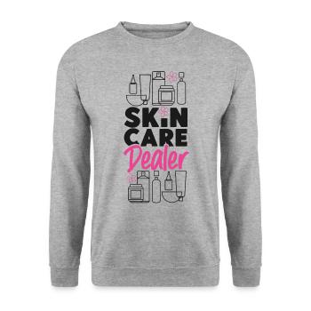 Cute Licensed Esthetician Skincare - Unisex Pullover - Weißgrau meliert - Vorne - Alina (178cm) & Michal (187cm)