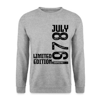 Gift July 1978. Birthday July 1978. - Unisex Sweatshirt - salt & pepper - Front - Alina (178cm) & Michal (187cm)