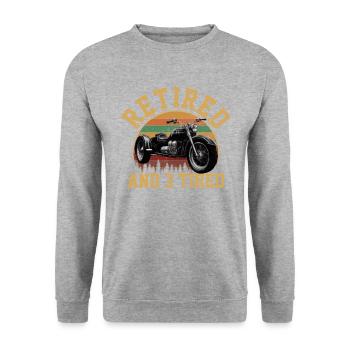 Motortrike Three Wheeled Motorcycle Triker - Unisex Sweatshirt - salt & pepper - Front - Alina (178cm) & Michal (187cm)