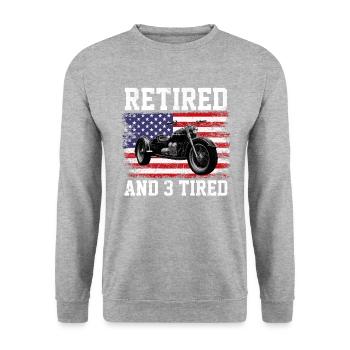 Motortrike Three Wheeled Motorcycle Triker - Unisex Sweatshirt - salt & pepper - Front - Alina (178cm) & Michal (187cm)