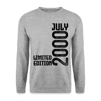 Gift July 2000. Anniversary July 2000. - Unisex Sweatshirt - salt & pepper - Front - Alina (178cm) & Michal (187cm)