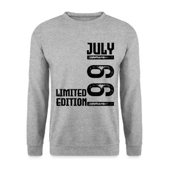 Gift July 1991. Anniversary July 1991. - Unisex Sweatshirt - salt & pepper - Front - Alina (178cm) & Michal (187cm)