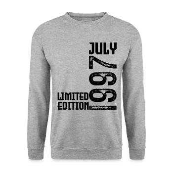 Gift July 1997. Anniversary July 1997. - Unisex Sweatshirt - salt & pepper - Front - Alina (178cm) & Michal (187cm)