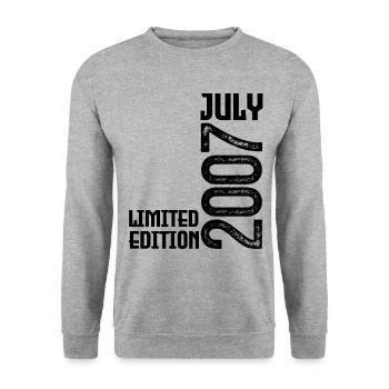 Gift July 2007. Birthday July 2007. - Unisex Sweatshirt - salt & pepper - Front - Alina (178cm) & Michal (187cm)
