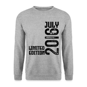 Gift July 2016. Birthday July 2016. - Unisex Sweatshirt - salt & pepper - Front - Alina (178cm) & Michal (187cm)
