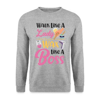 Cute Esthetician Skincare - Unisex Pullover - Weißgrau meliert - Vorne - Alina (178cm) & Michal (187cm)