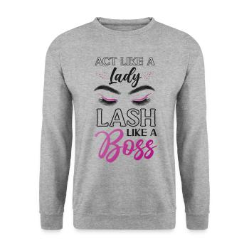 Esthetician Skincare Beautician - Unisex Pullover - Weißgrau meliert - Vorne - Alina (178cm) & Michal (187cm)