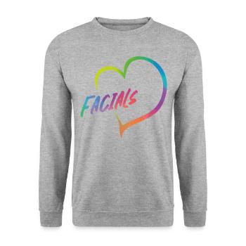 Cute Esthetician Skincare - Unisex Sweatshirt - salt & pepper - Front - Alina (178cm) & Michal (187cm)