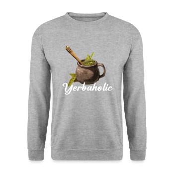 Yerba Mate argentina - Unisex Sweatshirt - salt & pepper - Front - Alina (178cm) & Michal (187cm)