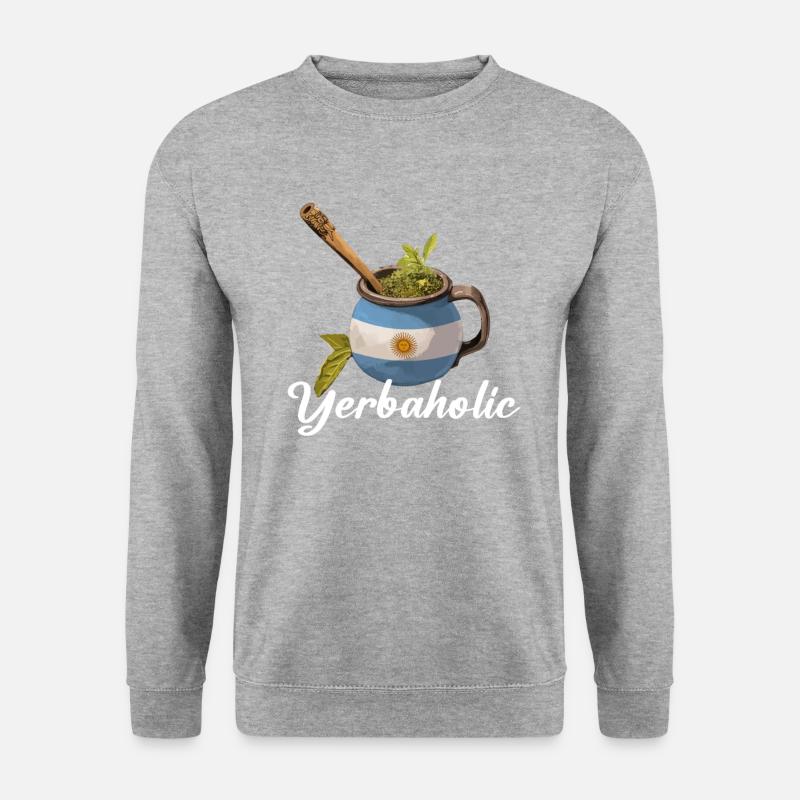 Yerba Mate argentina - Unisex Pullover - Weißgrau meliert
