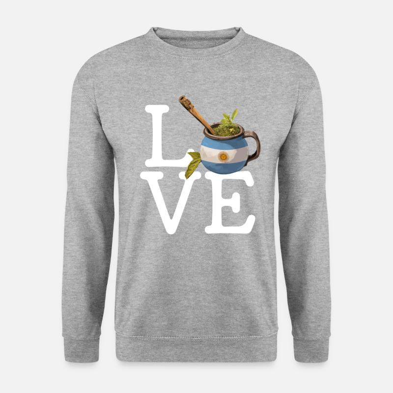 Yerba Mate argentina - Unisex Pullover - Weißgrau meliert