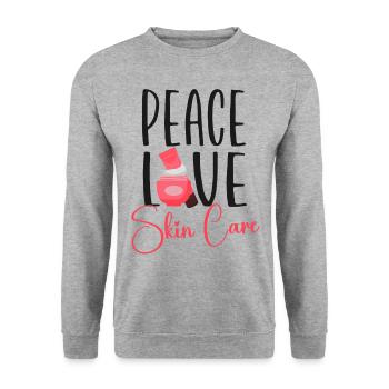 Cute Licensed Esthetician Skincare - Unisex Pullover - Weißgrau meliert - Vorne - Alina (178cm) & Michal (187cm)